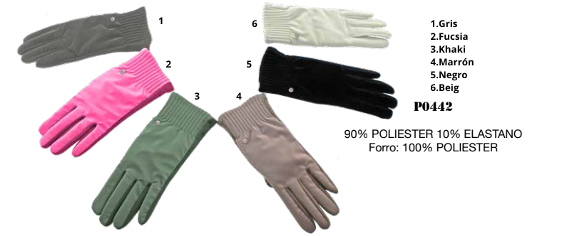 GUANTES UNISEX DE PUNTO ELÁSTICO – MODELO P0442