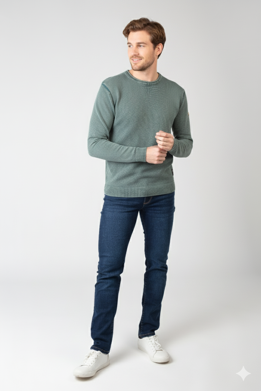 Jersey de Punto Premium Hombre – Cuello Redondo, Tacto Suave y Ajuste Moderno  PRI2822