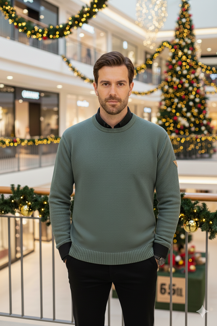 Jersey de Punto Premium Hombre – Cuello Redondo, Tacto Suave y Ajuste Moderno  PRI2822