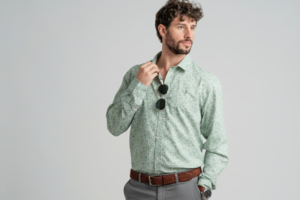 Camisa tailored oxford estampada - Imagen 3