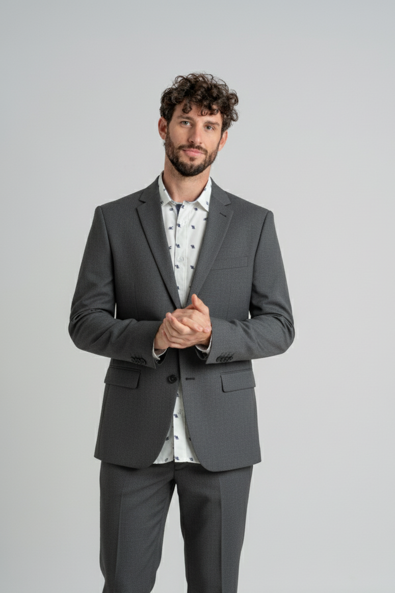 Camisa tailored popelín algodón cuello italiano - Imagen 2