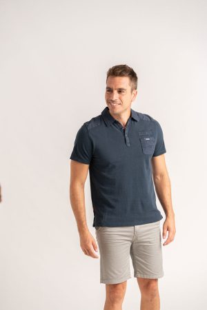 Polo piqué marino