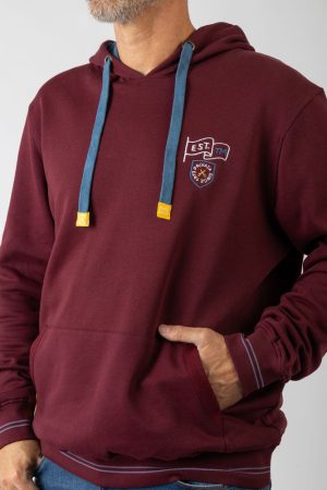Sudadera con capucha burdeos