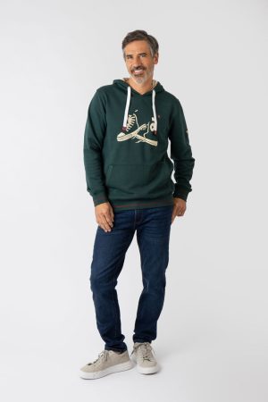 Sudadera con capucha verde