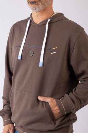Sudadera con capucha con bordado estampado
