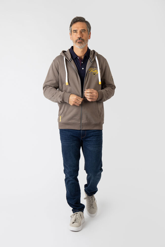 Sudadera con capucha con cremallera