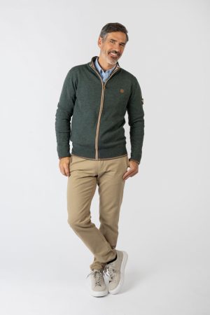 Jersei Con Cremallera verde