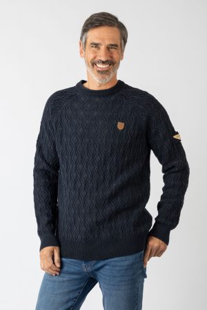 Jersey de punto cuello redondo textura