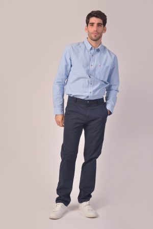 Pantalón chino stretch marino