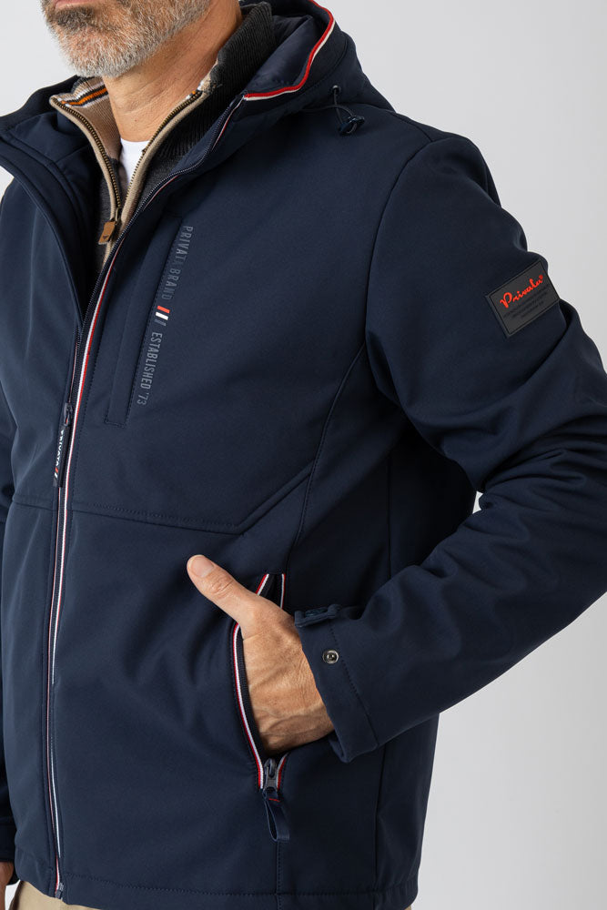 Chaqueta con capucha neopreno marino