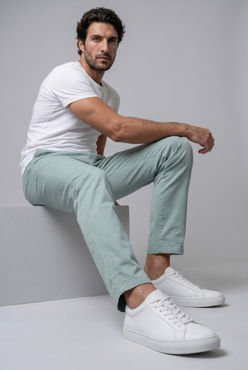 Pantalón de sarga de corte recto - Imagen 17