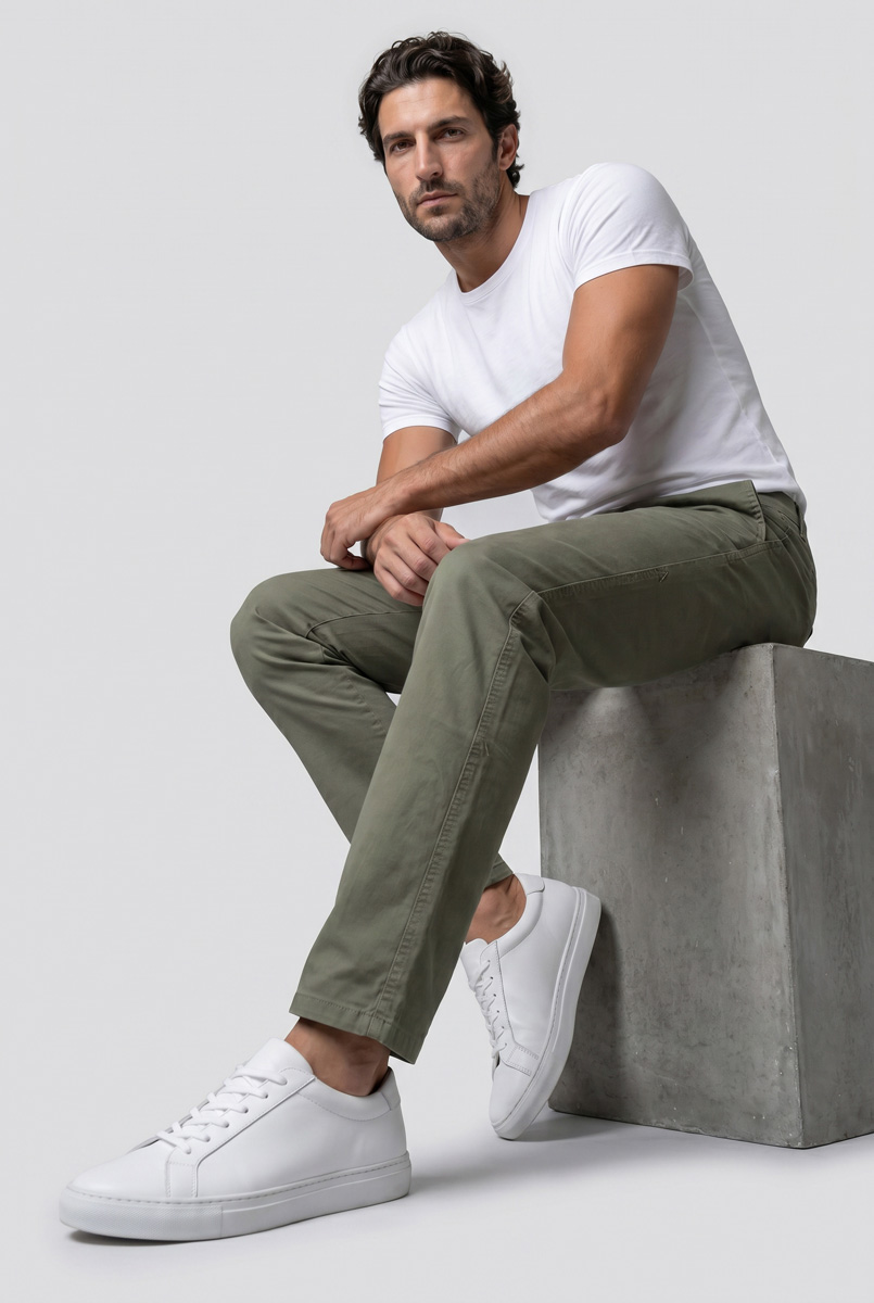Pantalón de sarga de corte recto - Imagen 12