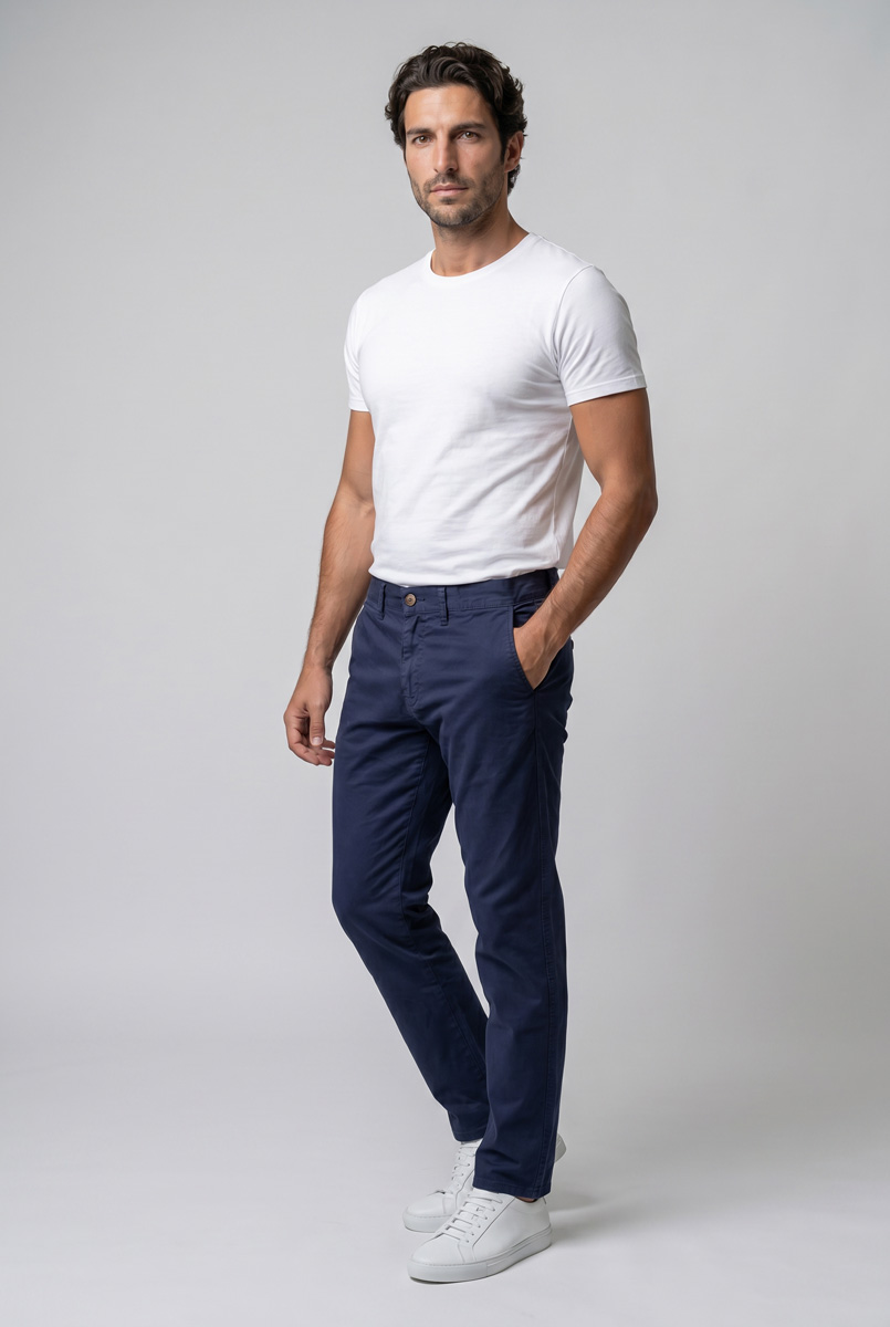 Pantalón de sarga de corte recto - Imagen 6