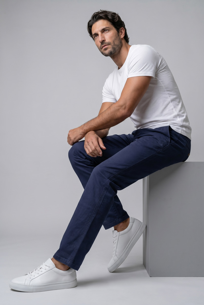 Pantalón de sarga de corte recto - Imagen 7