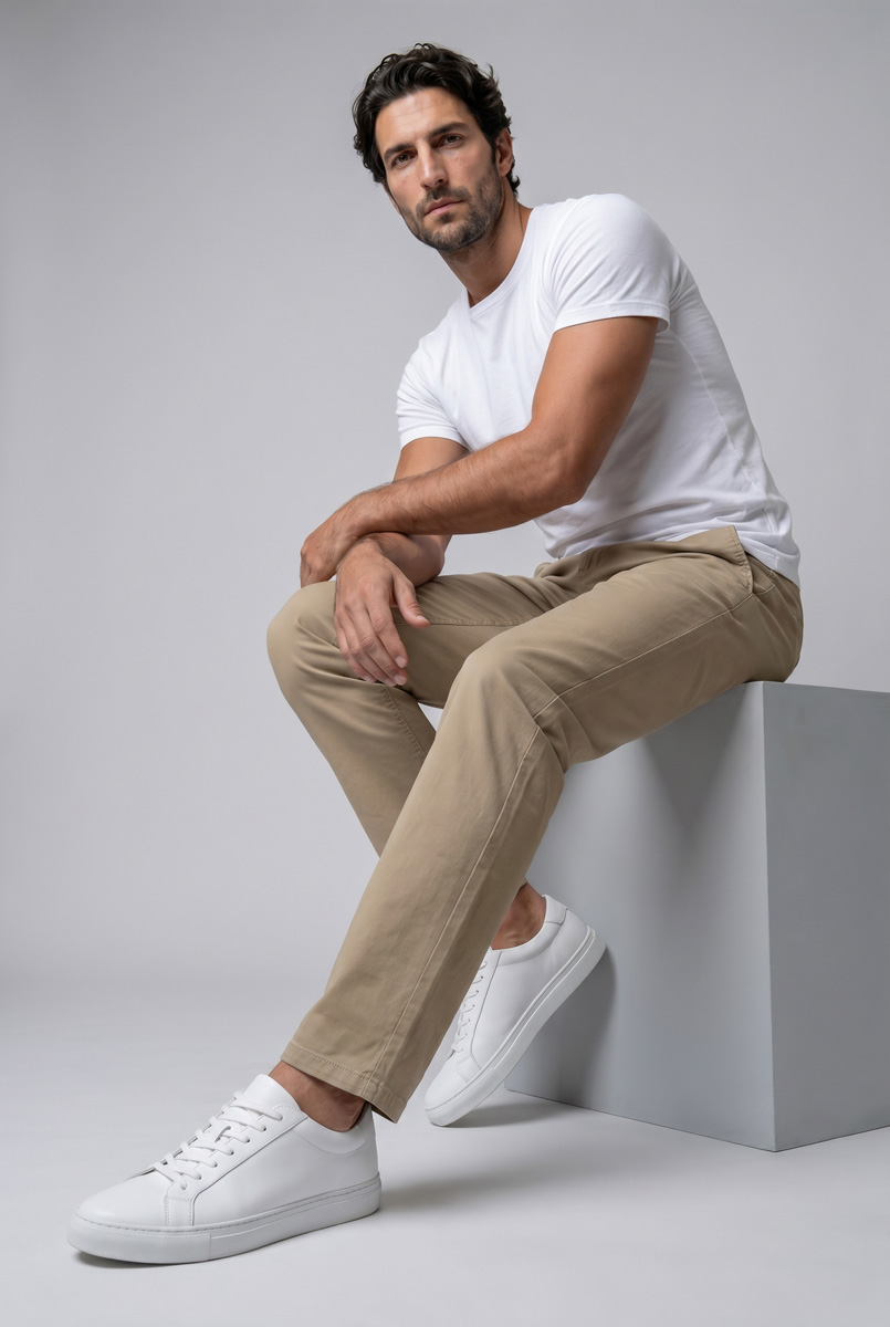 Pantalón de sarga de corte recto - Imagen 2